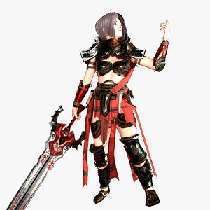 Paladin Woman 3D model