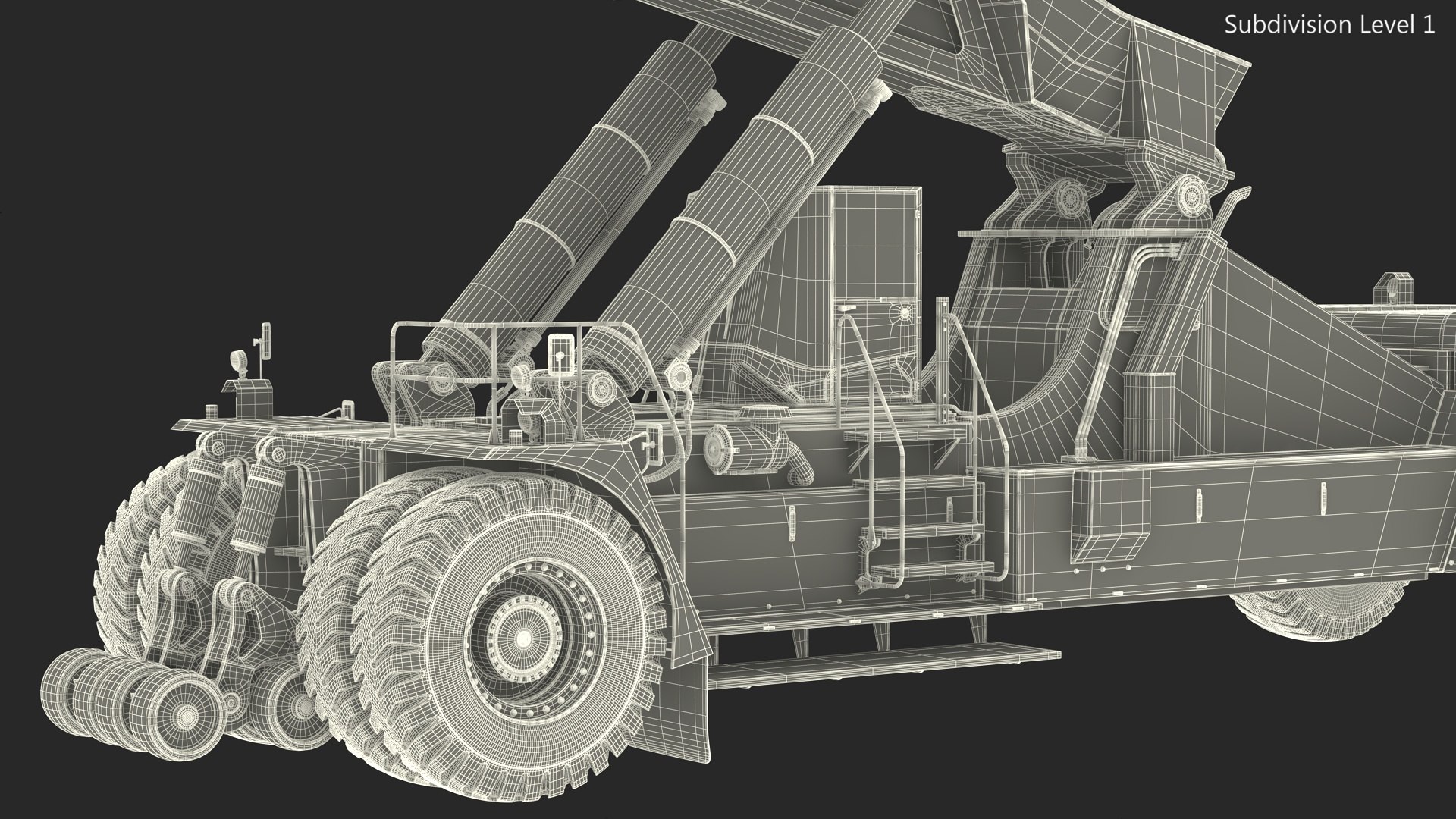 Reachstacker Container Loader Rigged 3D Model - TurboSquid 2296451