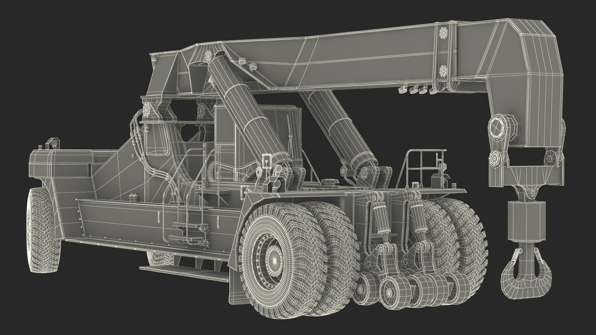 Reachstacker Container Loader Rigged 3D Model - TurboSquid 2296451