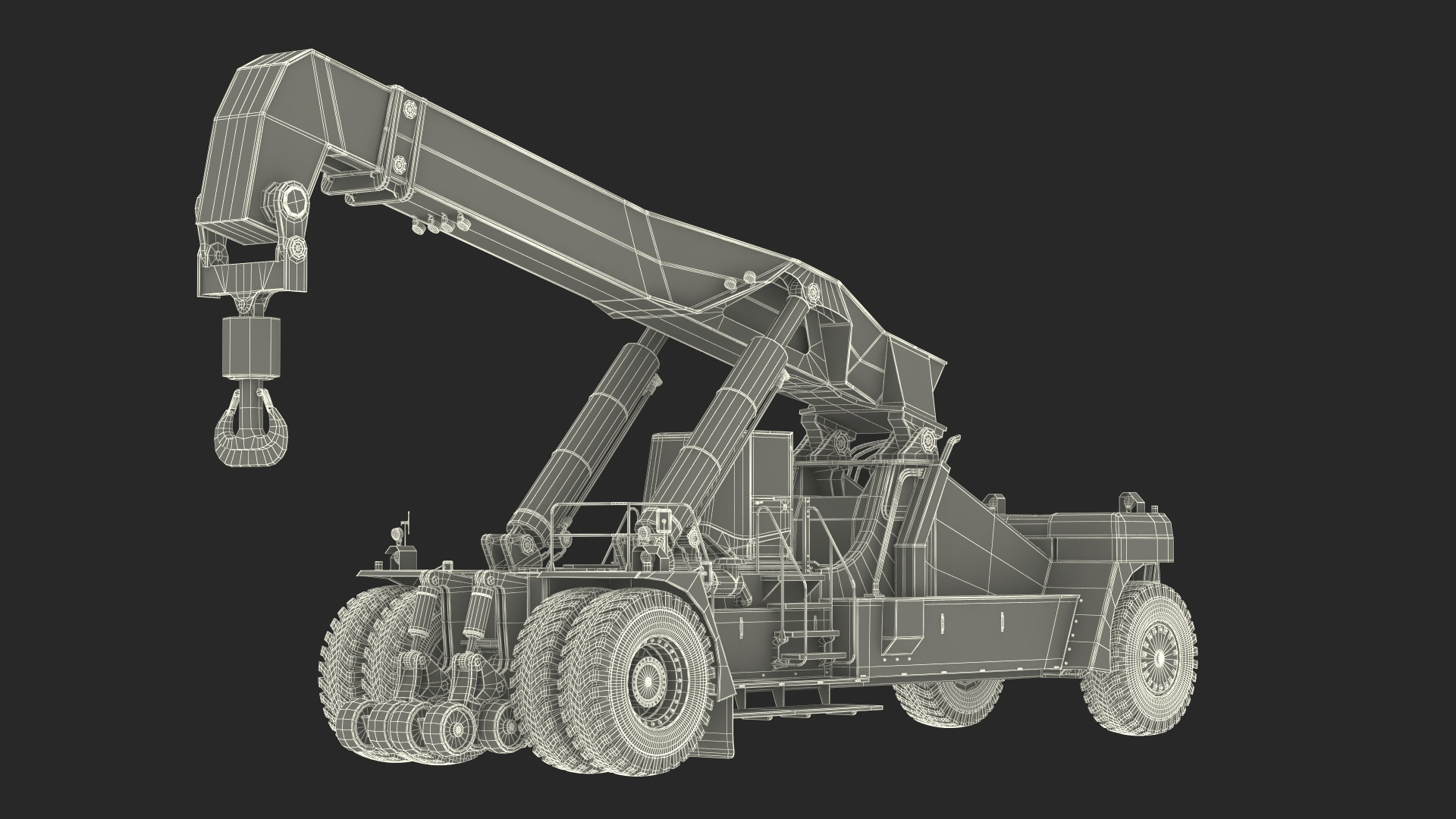 Reachstacker Container Loader Rigged 3D Model - TurboSquid 2296451