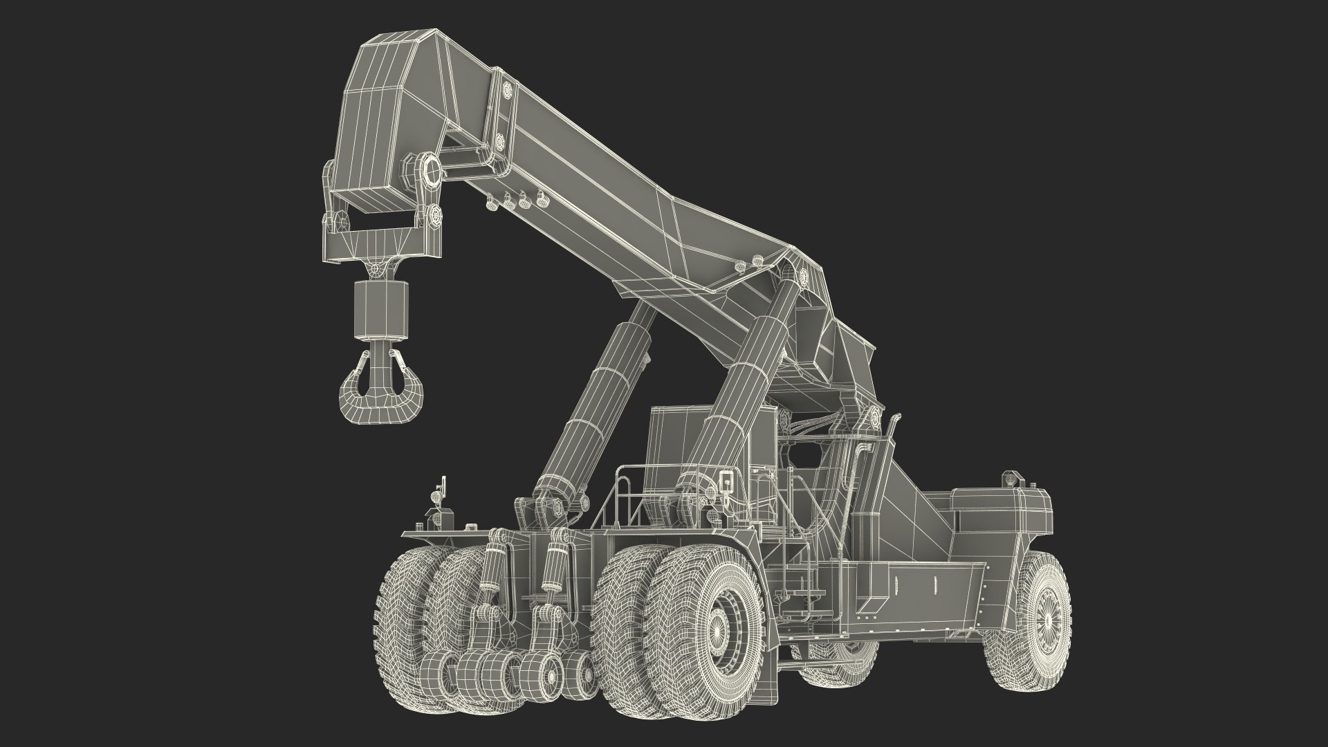 Reachstacker Container Loader Rigged 3D Model - TurboSquid 2296451