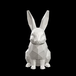 3D model Low Poly Rabbit 3D Print Model
