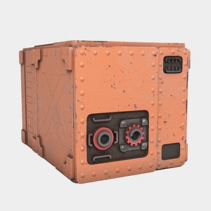3D Sci-Fi Metal Box
