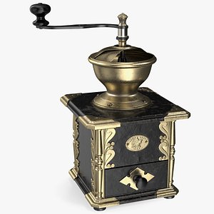 3D antique manual coffee grinder