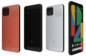 3D Google Pixel 4 All Colors Low Poly