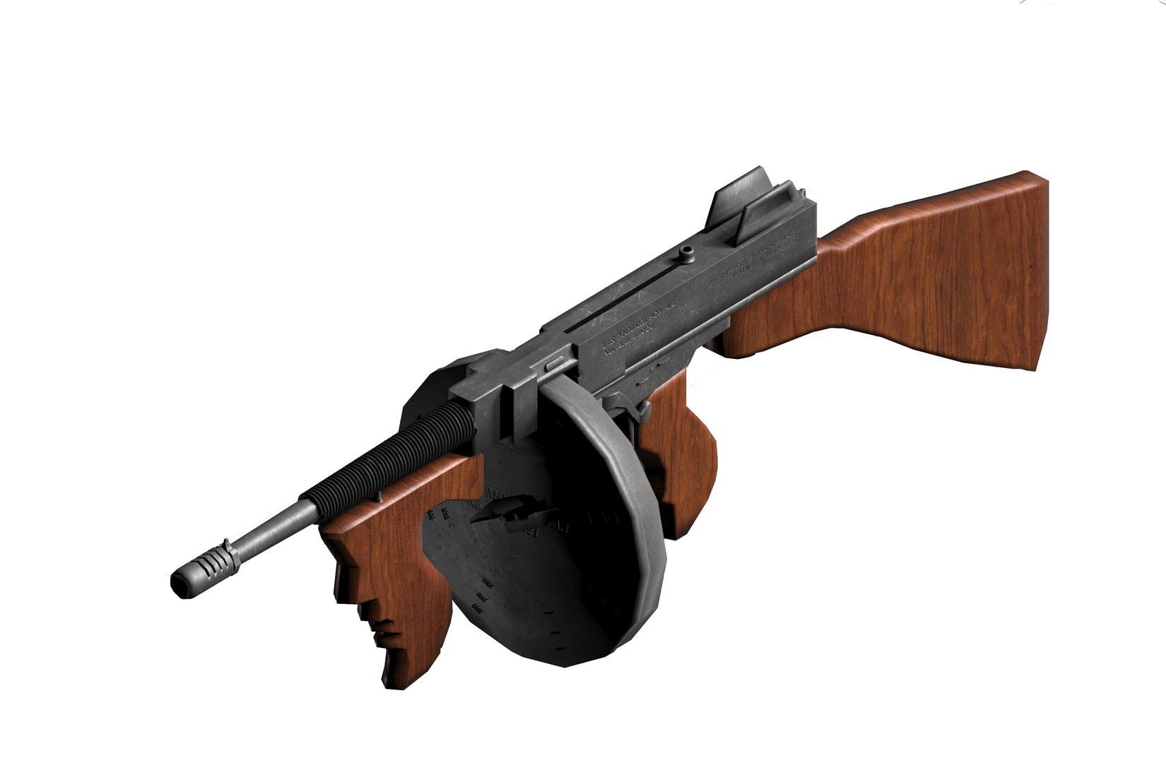 Thompson Sub Machine Gun M1928 3D - TurboSquid 2192279