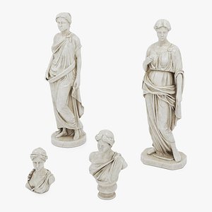 3D Pack classical sculptures model
