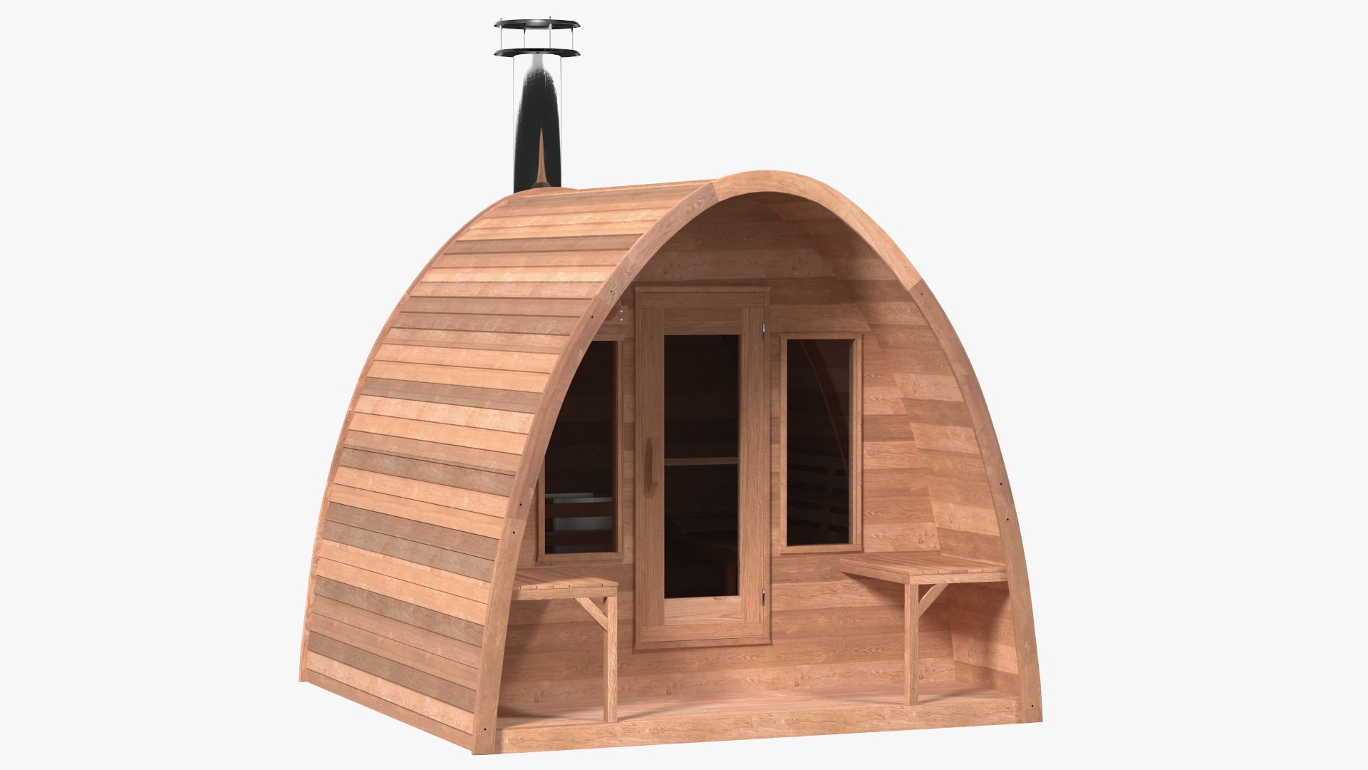 Mini Pod Outdoor Sauna 3D model preview