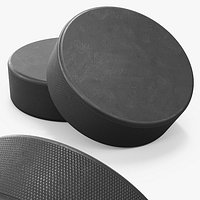 Ice Hockey Pucks Pair Black