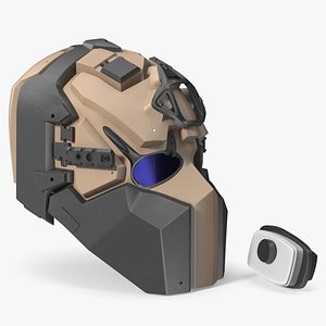 Tactical Ballistic Face Mask with Modular Respirator Sand