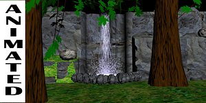 3d model of water fall