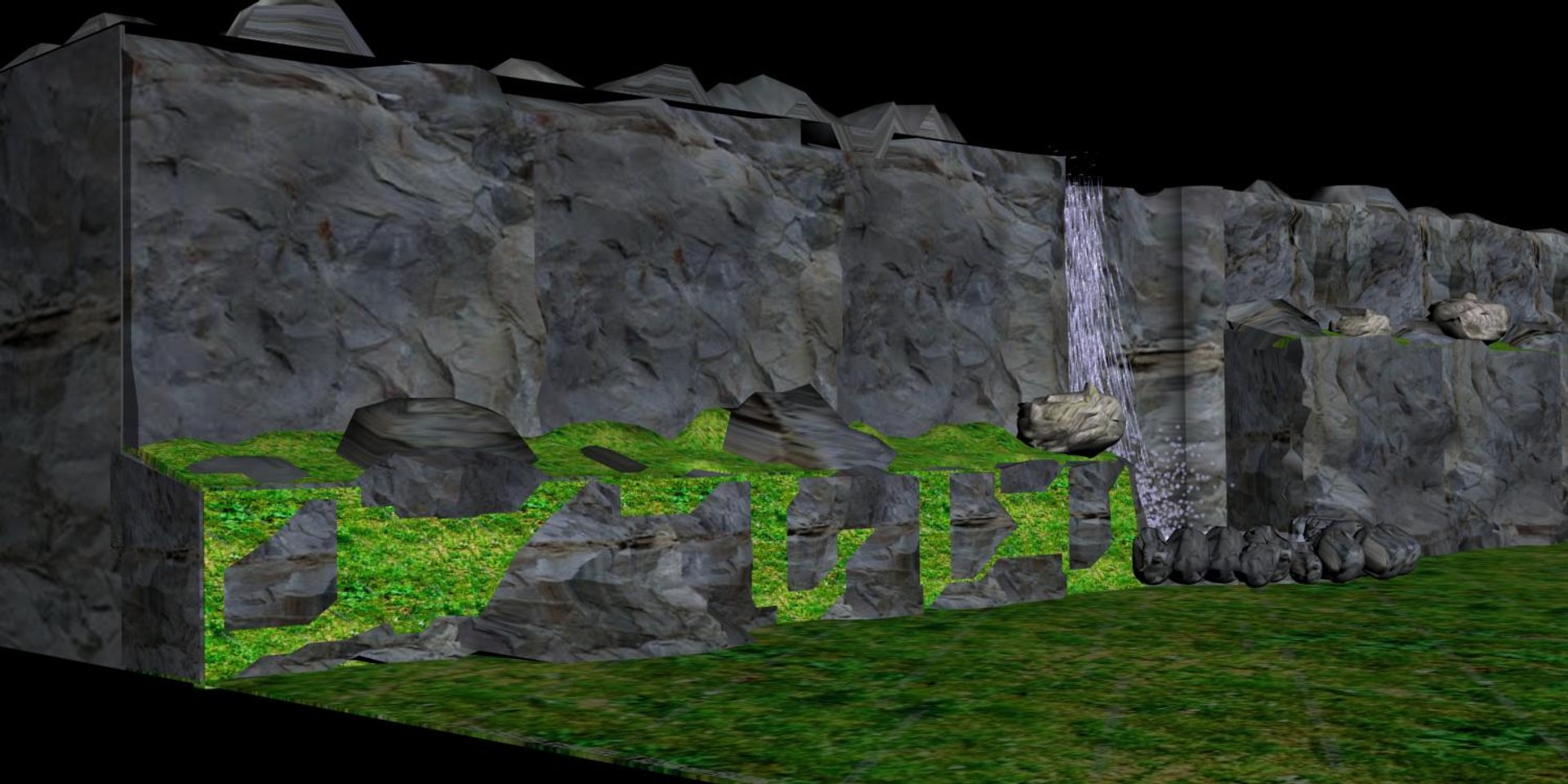 3d model of water fall