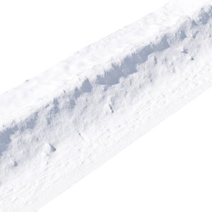 3D Snowdrift by the road model