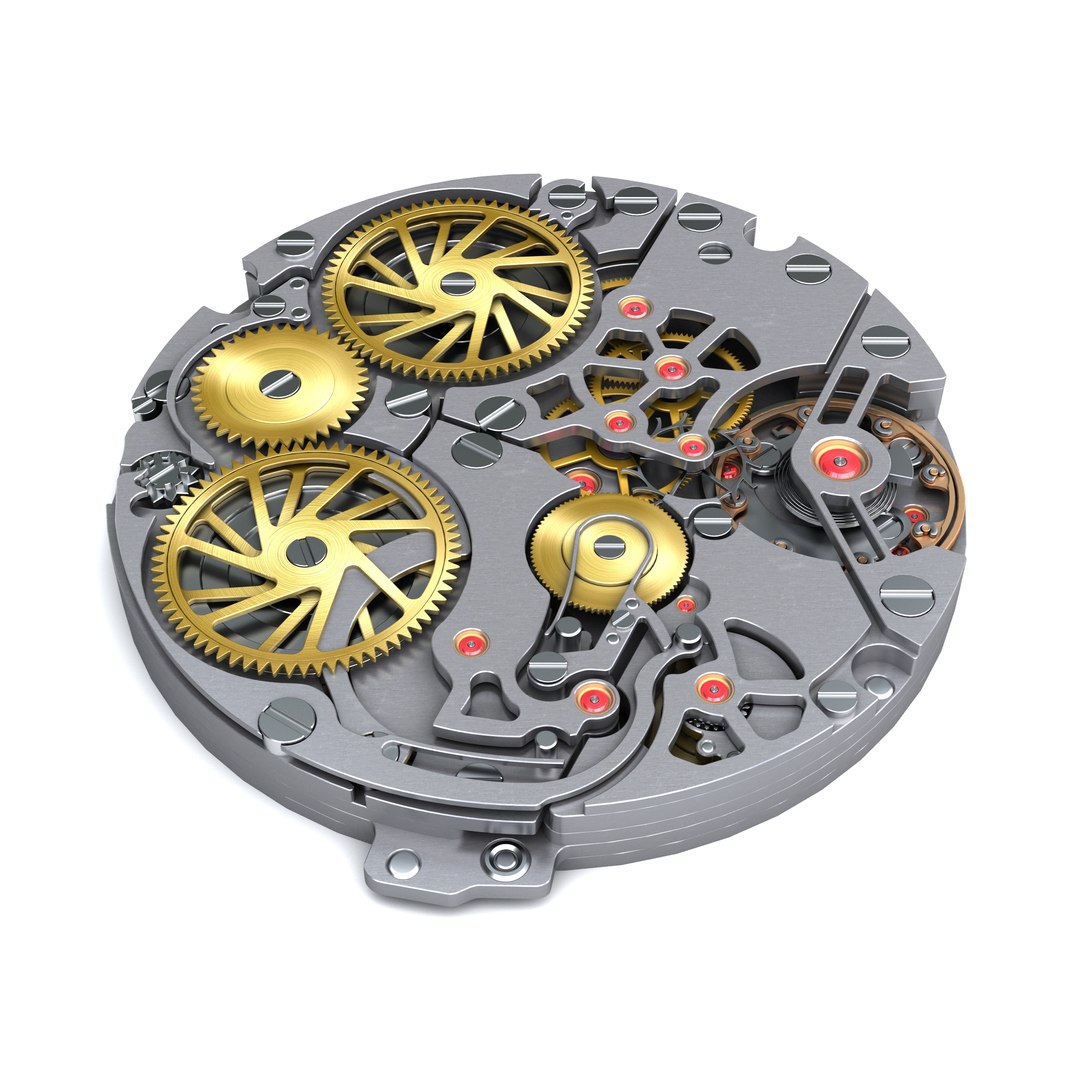 watch mechanism 3d model