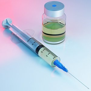medical syringe 3d model