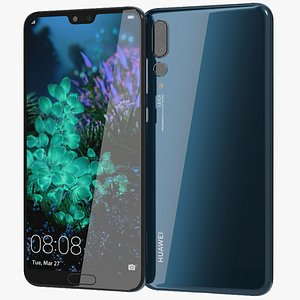 realistic huawei p20 pro 3D