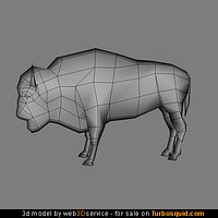 Bison 3d model 664 triangles