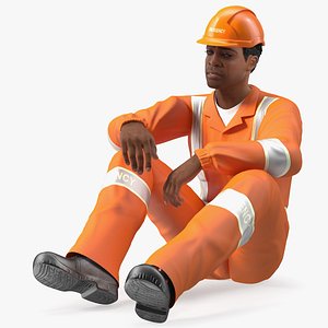 skin black male rescuer 3D model