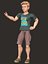 Cartoon Rigged Toon Style Little Boy-Amir Character 3D Model 3D