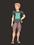 Cartoon Rigged Toon Style Little Boy-Amir Character 3D Model 3D
