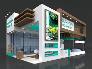 booth exhibit stand 3D model
