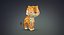 cute cartoon leopard 3D model