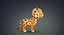 cute cartoon leopard 3D model