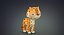 cute cartoon leopard 3D model