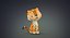 cute cartoon leopard 3D model
