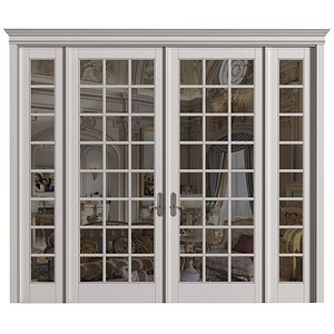 3D model French Sliding Doors classic style