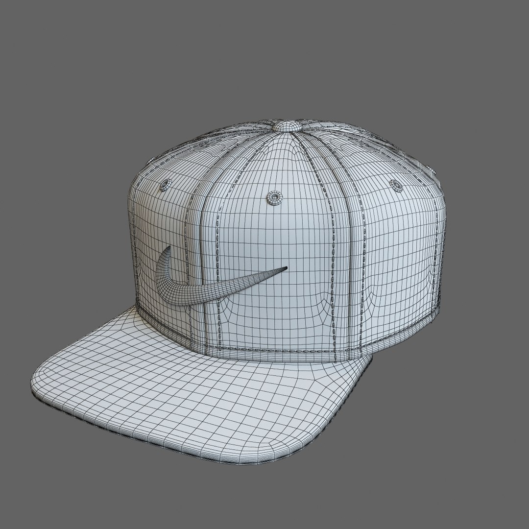 3d Model Baseball Cap Neke Swoosh