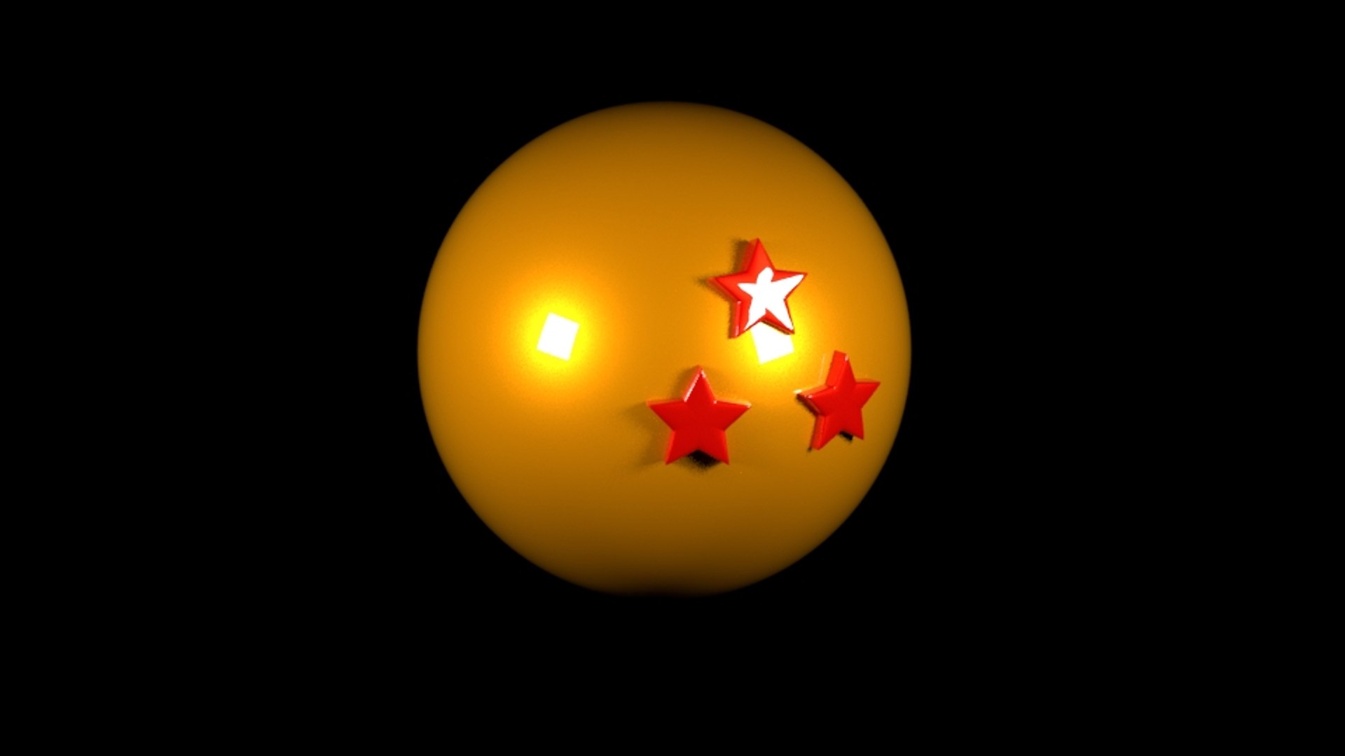 3D 3 star dragonball model - TurboSquid 1573193