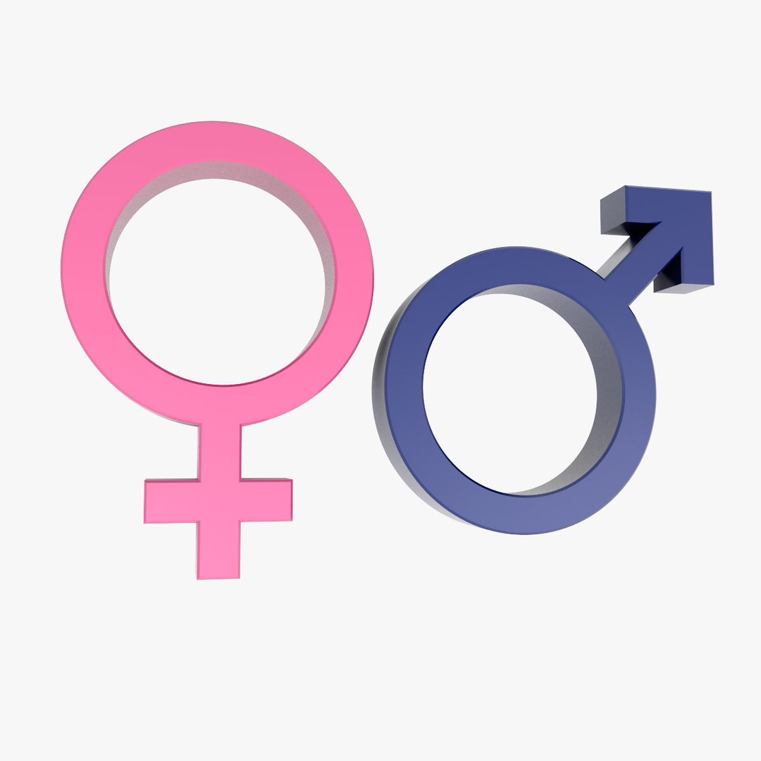 3d Male Female Symbols Model