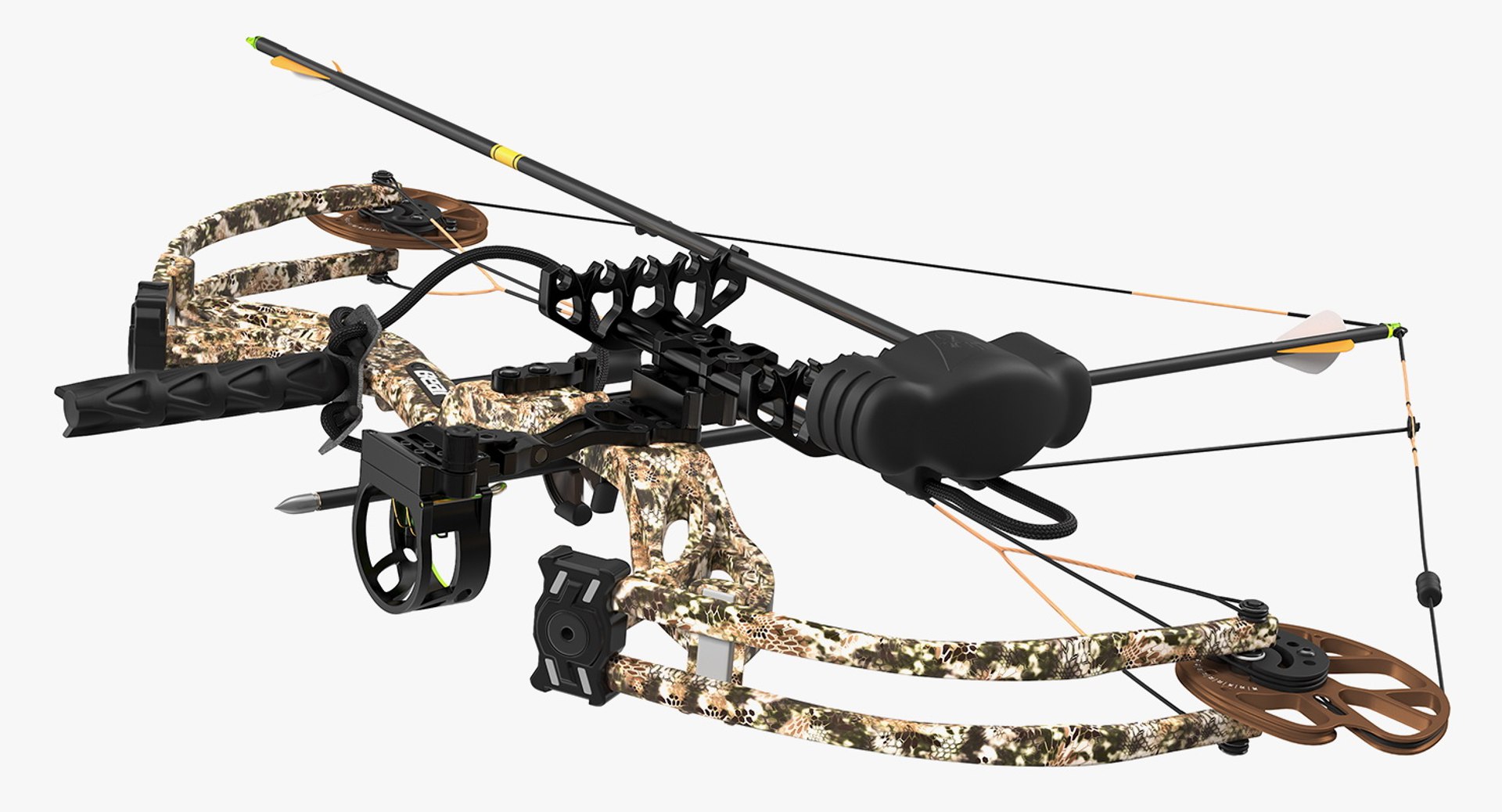 3D armed hunting compound bow model - TurboSquid 1398391