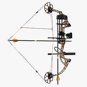 Armed Hunting Compound Bow Bear Cruzer G2 Camo 3D Model
