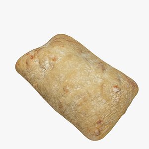 3d ciabatta bread model