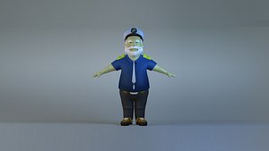 Cartoon captain  Boatman  old man  Helmsman   pirate