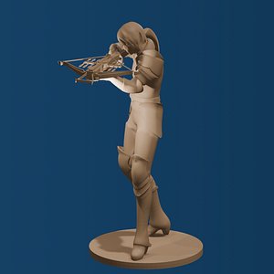 Female Knight with a Crossbow model