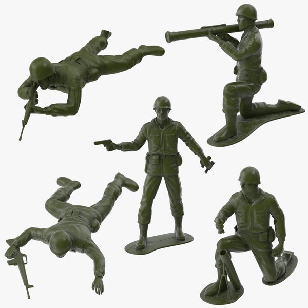 56pcs Militaire Plastique Soldat Modèle Jouet Hommes Figurines