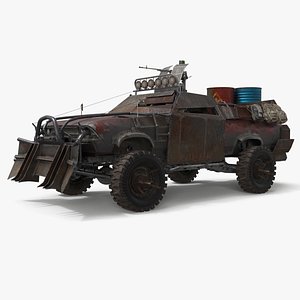 Post-Apocalyptic War Truck With Barrels