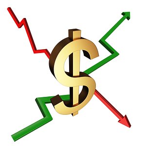 Dollar Symbol and Graphs Collection 3D model