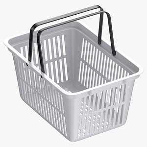 plastic shopping crate 02 3D model