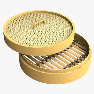 chinese steamer bamboo c4d
