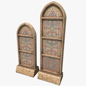 3D Stained Glass Church Window