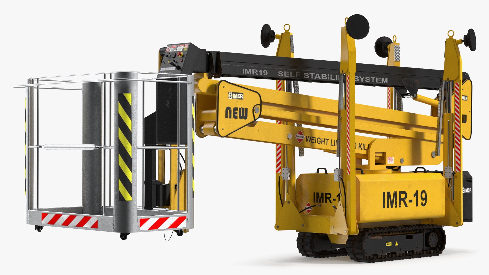 Industrial Articulated Boom Lift 3D model preview