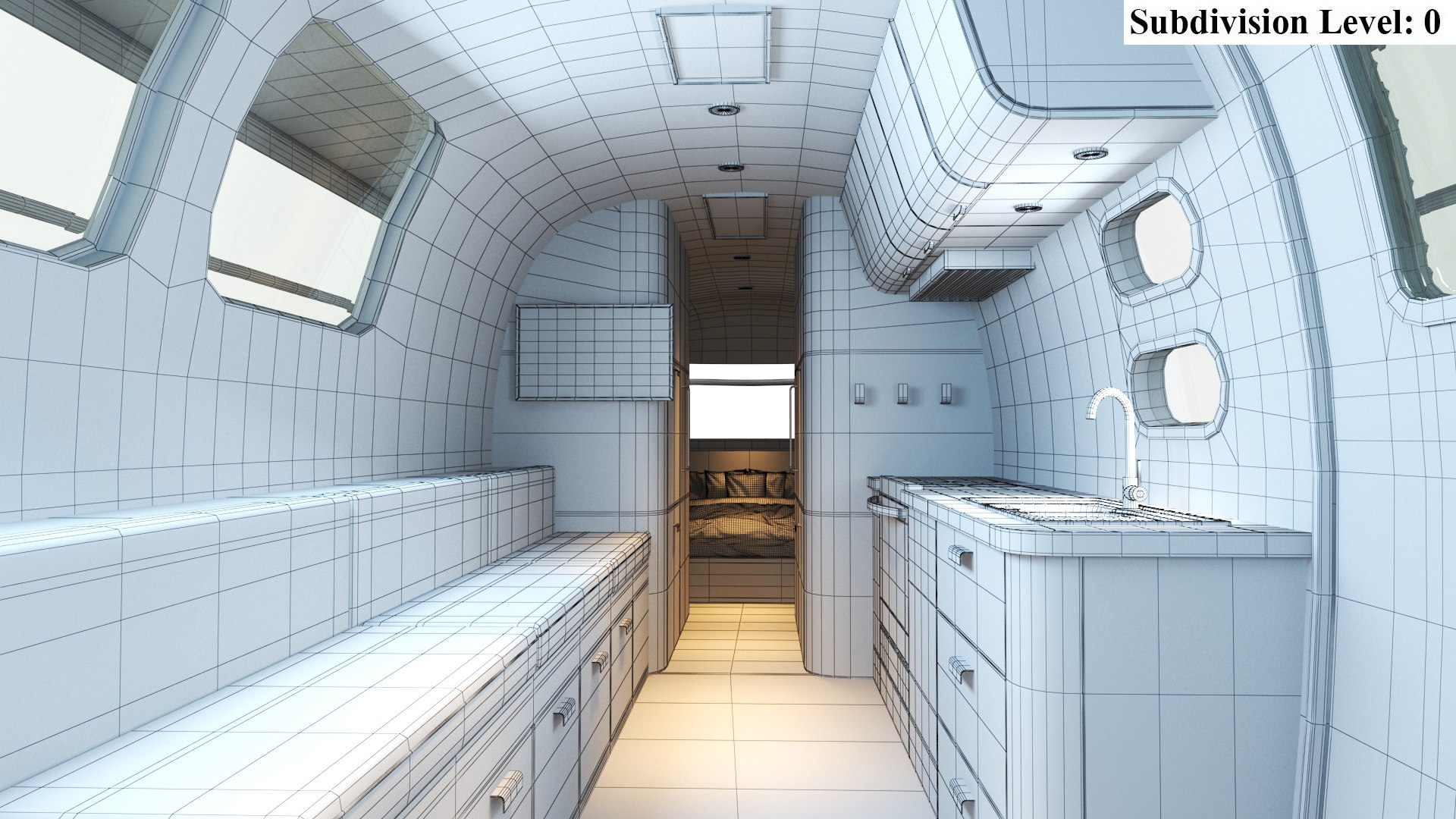 Detailed Airstream With Interior 3D - TurboSquid 2392006