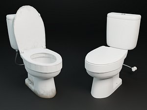 Low Poly Dirty Toilet