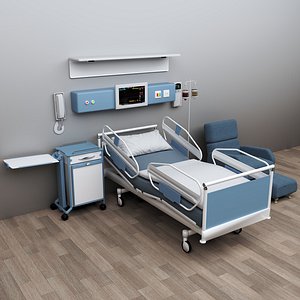 Hospital Room 10 - 8K 3D model