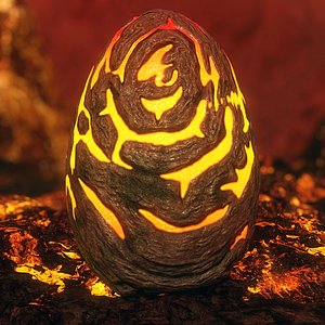 3D handpainted egg - model