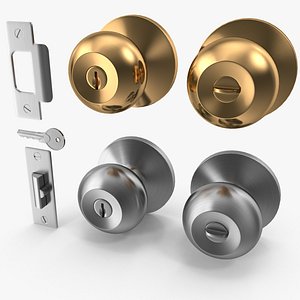 3D knob set door model